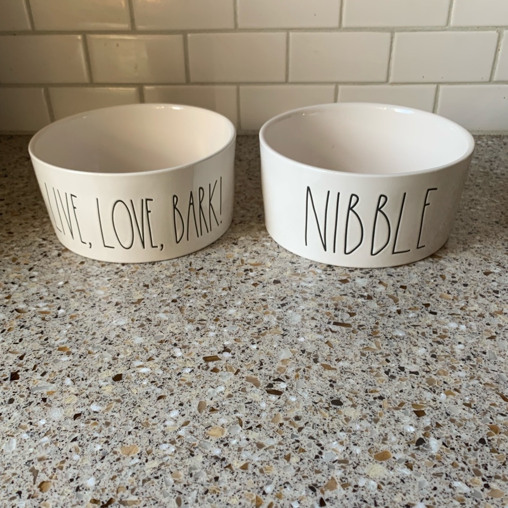 Rae Dunn dog bowls